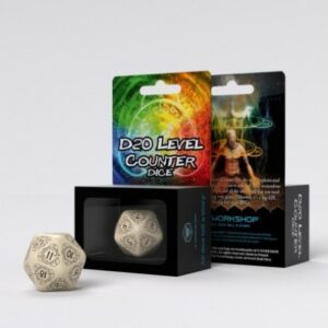 D20 Compteur de Niveau - Beige et noir
