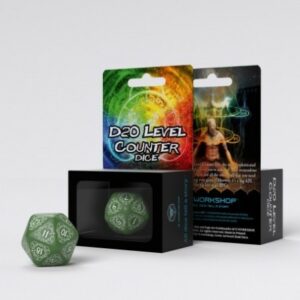 D20 Compteur de Niveau - Vert et Blanc