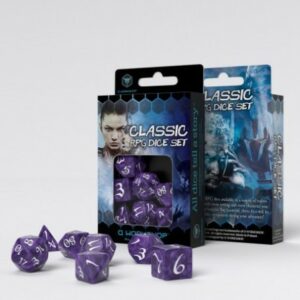 Set de dés pour jeu de rôle - Lavande et blanc