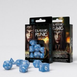 Set de dés pour jeu de rôle - Glacier et blanc