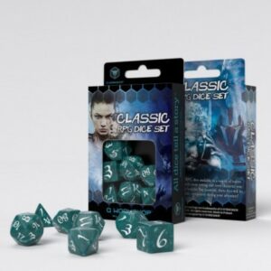 Set de dés pour jeu de rôle -Tempête et blanc