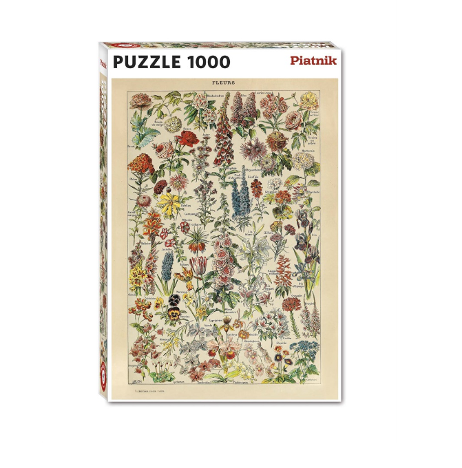 Puzzle 1000 Pces - Fleurs, Larousse pour tous, 1907-1910