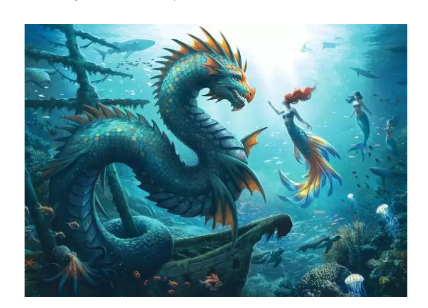 Puzzle 1000 Pcs - Dragons Sirène Tortue – Image 2