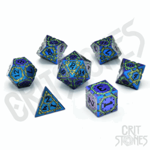 Critstones - Twilight Grove Metal RPG Dice Set