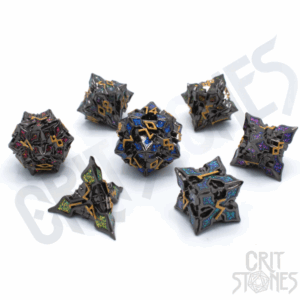 Critstones - Nocturnal Aether Metal RPG Dice Set