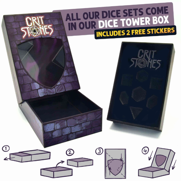 Critstones - Fire and Ice Liquid Core RPG Dice Set – Image 2