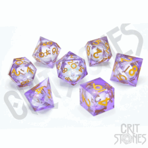 Critstones - Arcane Sparkle Liquid Core RPG Dice Set