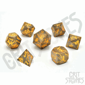 Critstones - Marred Midas Metal RPG Dice Set