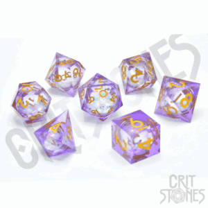 Critstones - Fire and Ice Liquid Core RPG Dice Set