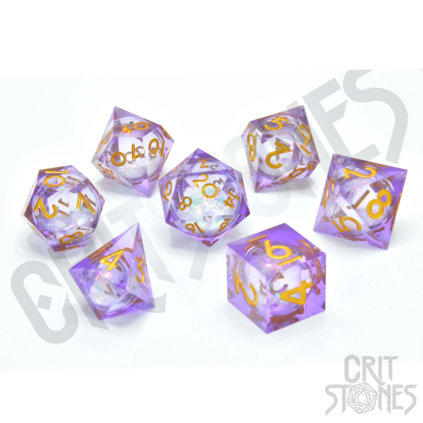 Critstones - Fire and Ice Liquid Core RPG Dice Set